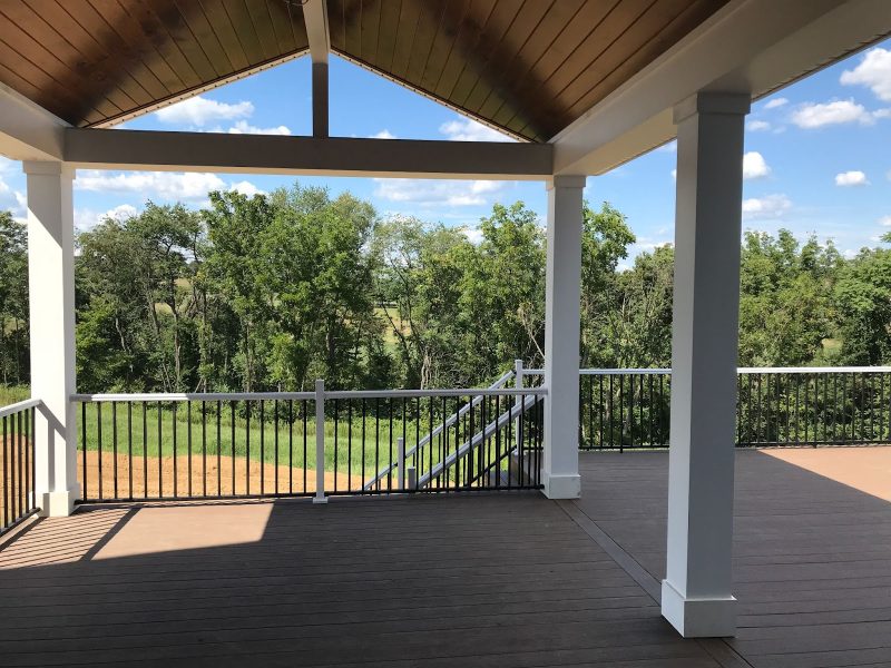 A covered patio.